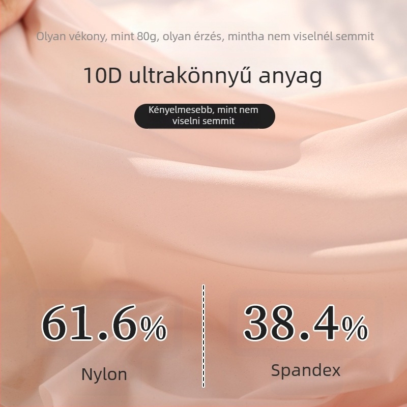 Plusz méretű női fehérnemű, 10D Ice Silk, középmagas derekú, antibakteriális, pocakkontroll, lélegző, ruhák alatt láthatatlan, könnyű