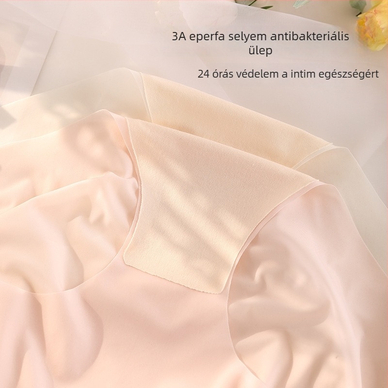Plusz méretű női fehérnemű, 10D Ice Silk, középmagas derekú, antibakteriális, pocakkontroll, lélegző, ruhák alatt láthatatlan, könnyű