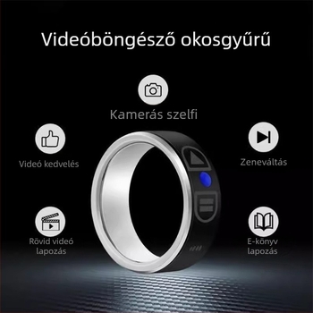 Okos Bluetooth gyűrű távirányító rövid videókhoz, oldalak váltása, e-könyv like gomb, szelfi gyűrű, hordozható