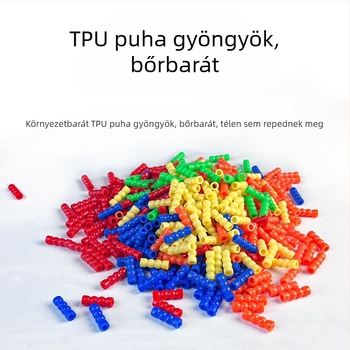 Bambusz gyöngyös ugrókötél kezdőknek, felnőttek és gyerekek számára, 2,8 m