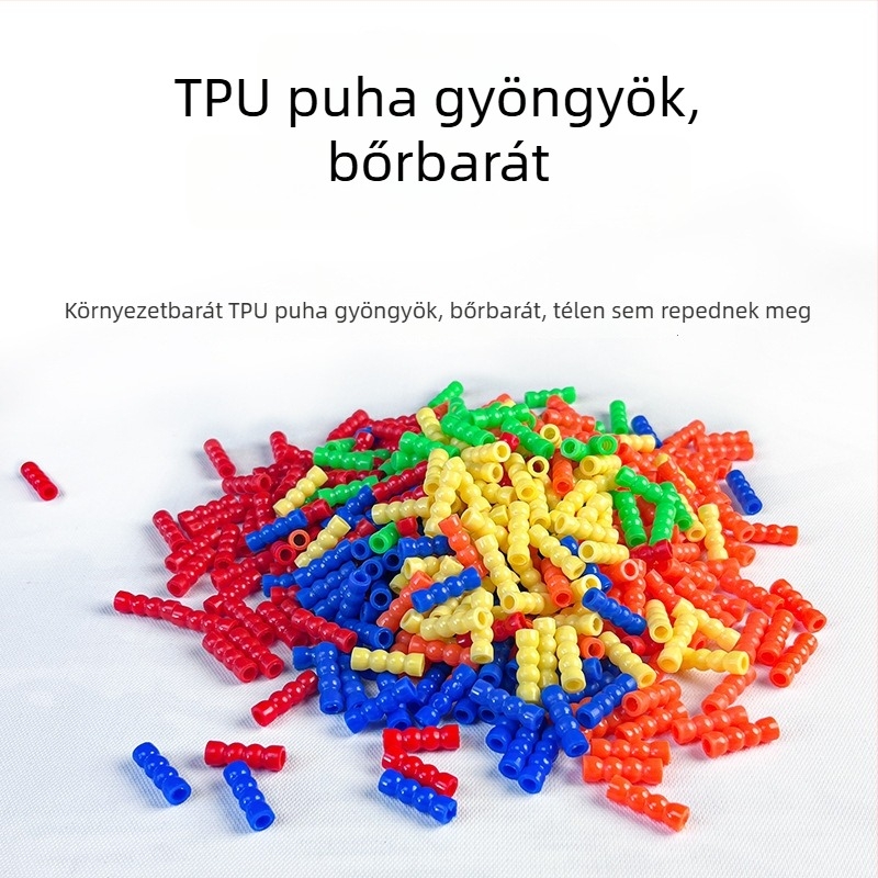 Bambusz gyöngyös ugrókötél kezdőknek, felnőttek és gyerekek számára, 2,8 m