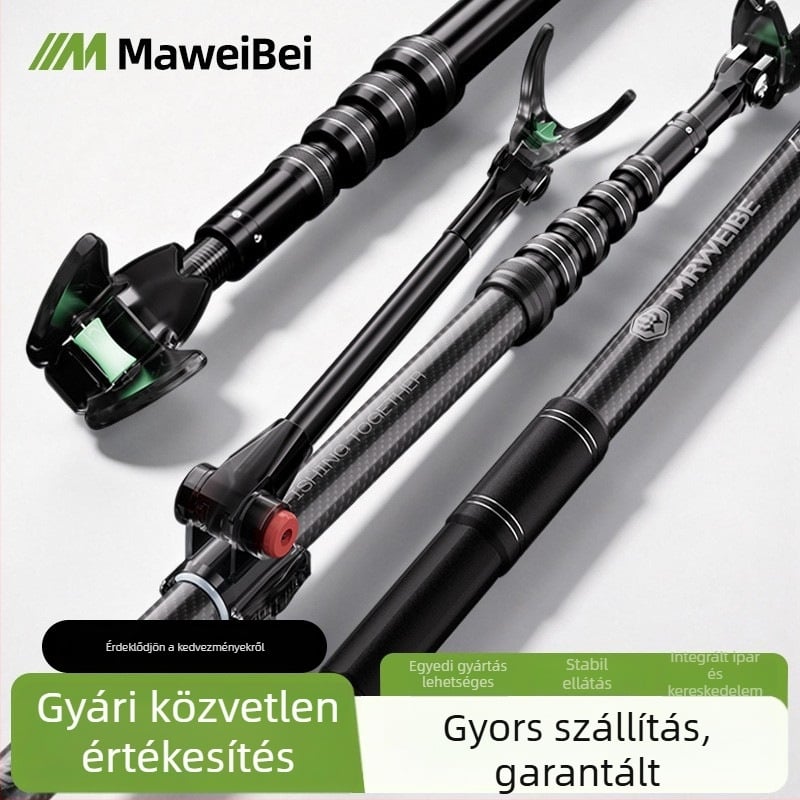 Könnyű, összecsukható karbon bot tartó, többirányú forgatással