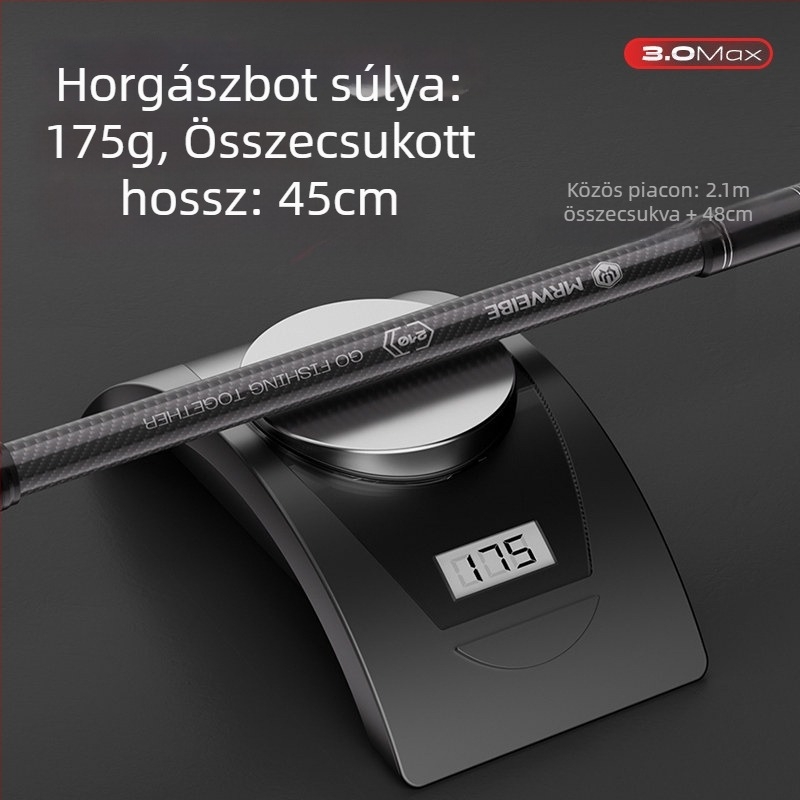 Könnyű, összecsukható karbon bot tartó, többirányú forgatással