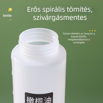 Műanyag nyomó üveg, élelmiszerbiztonságos, kereskedelmi használatra, lekvárhoz, paradicsomszószhoz, salátaöntethez, fűszerekhez és olajhoz