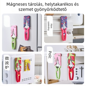 Rozsdamentes acélból készült, erős csontolló, többfunkciós konyhai olló mágneses hűtőhöz csatlakozással
