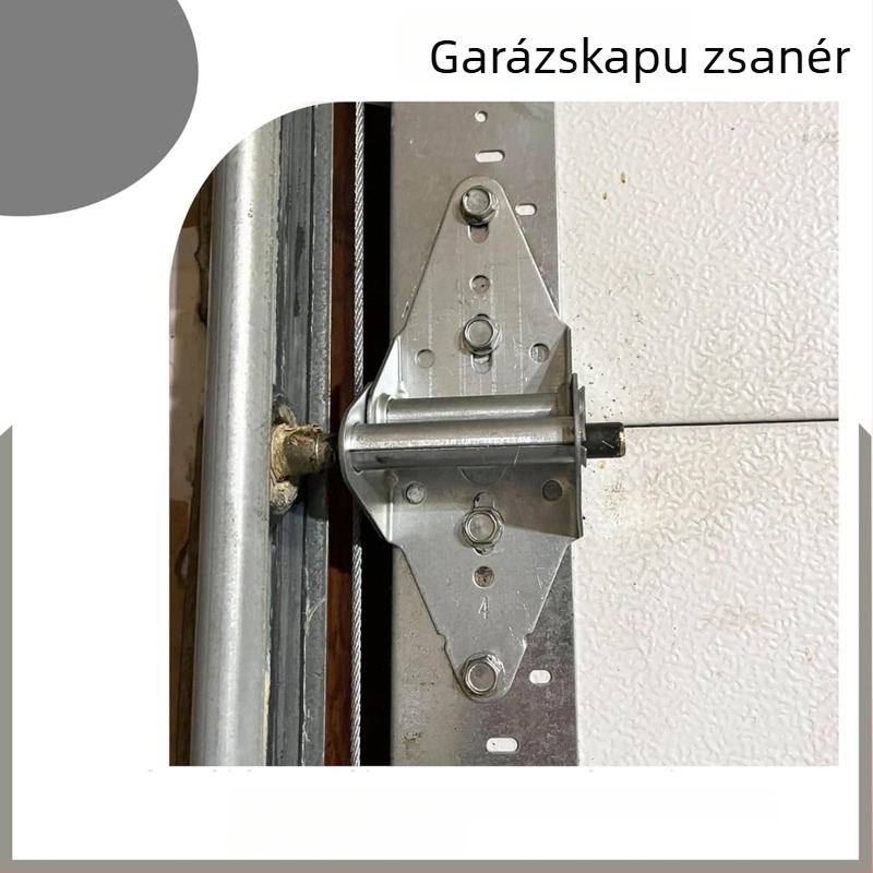 Univerzális garázsajtó zsanér és tengelytartó