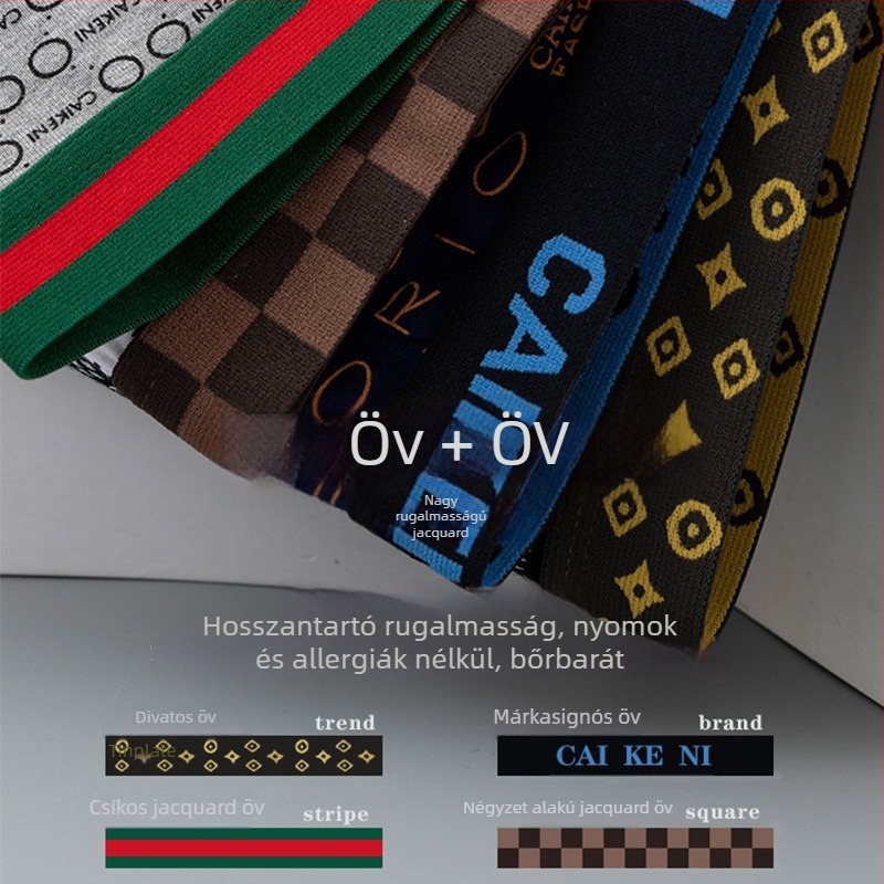 Modal anyagú férfi boxer briefs, nyomott mintával, lélegző, bőrbarát, középmagas derék, dobozos csomagolás