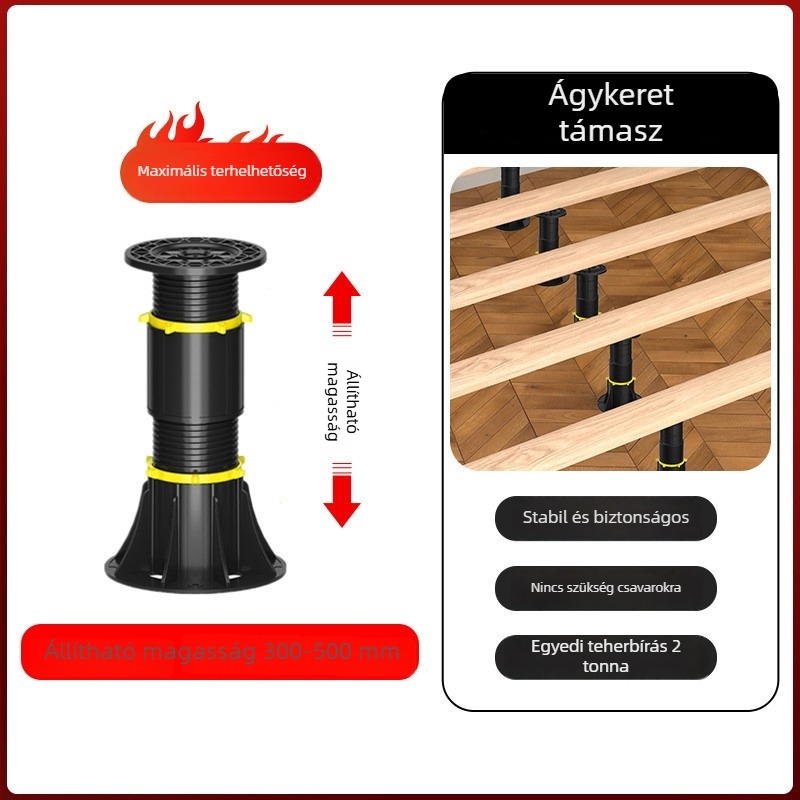 Állítható ágytámasztó lábak az ágykerethez