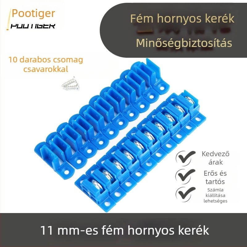 11 mm univerzális kerék csúszó ablakhoz gyémántszövetes hálóval, csúszó ablak görgő, fém csendes görgő, hardver kiegészítők