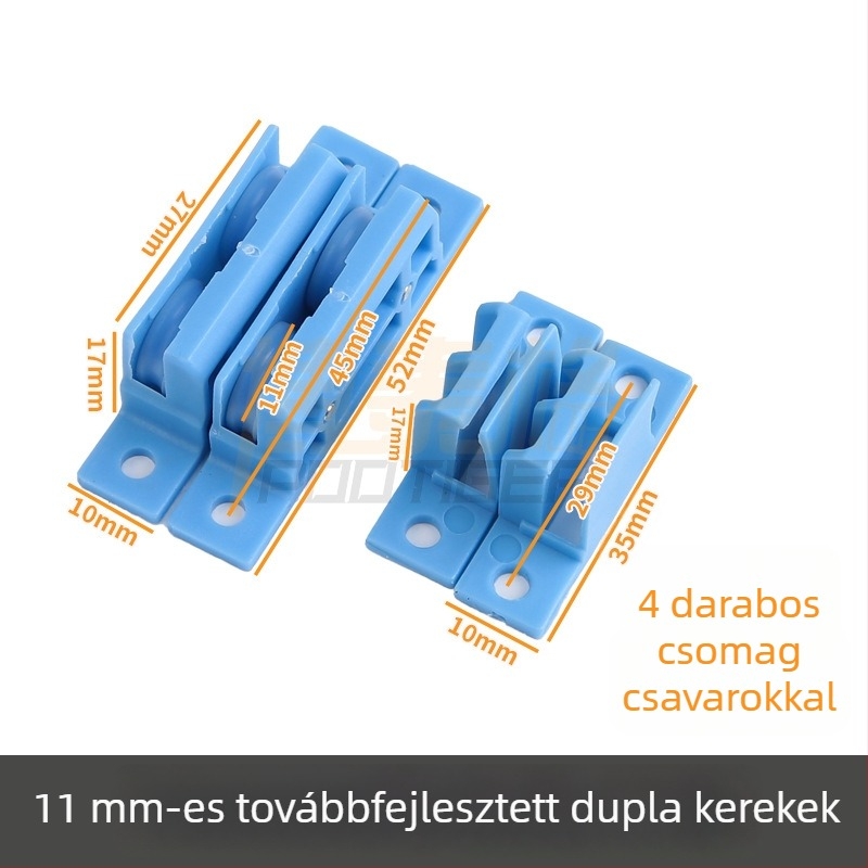 11 mm univerzális kerék csúszó ablakhoz gyémántszövetes hálóval, csúszó ablak görgő, fém csendes görgő, hardver kiegészítők