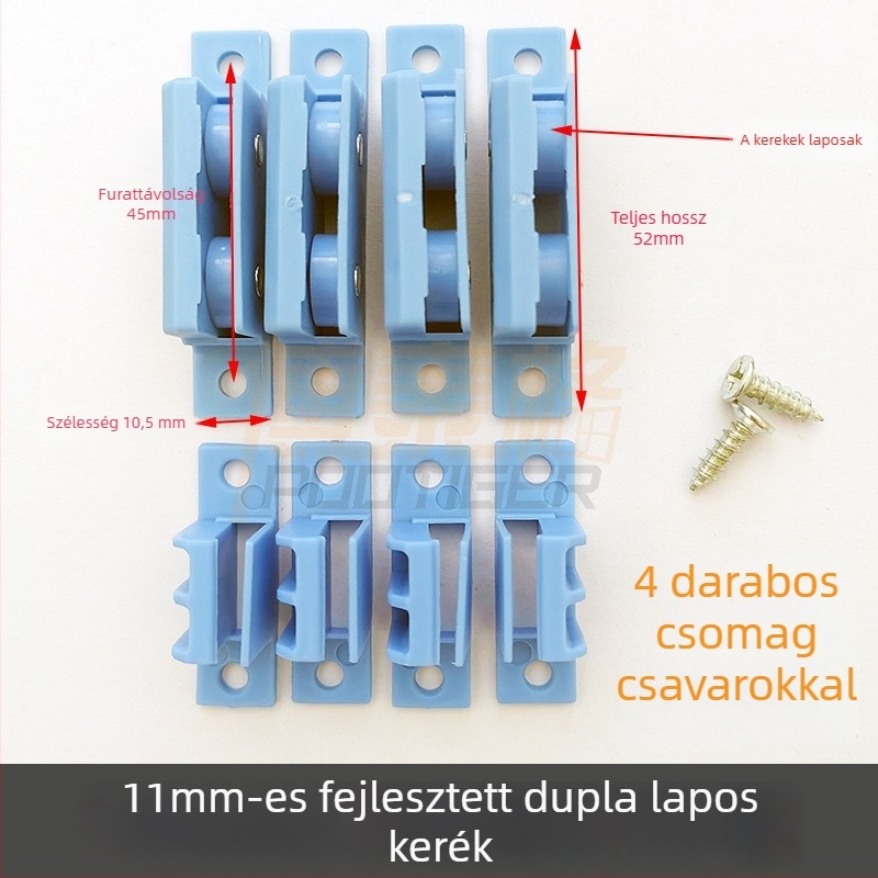 11 mm univerzális kerék csúszó ablakhoz gyémántszövetes hálóval, csúszó ablak görgő, fém csendes görgő, hardver kiegészítők