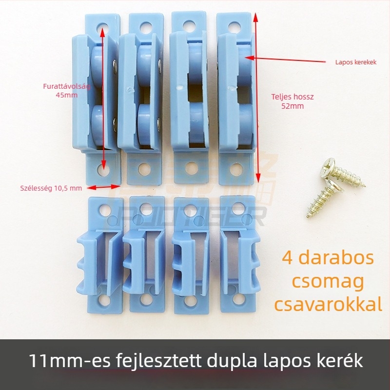 11 mm univerzális kerék csúszó ablakhoz gyémántszövetes hálóval, csúszó ablak görgő, fém csendes görgő, hardver kiegészítők