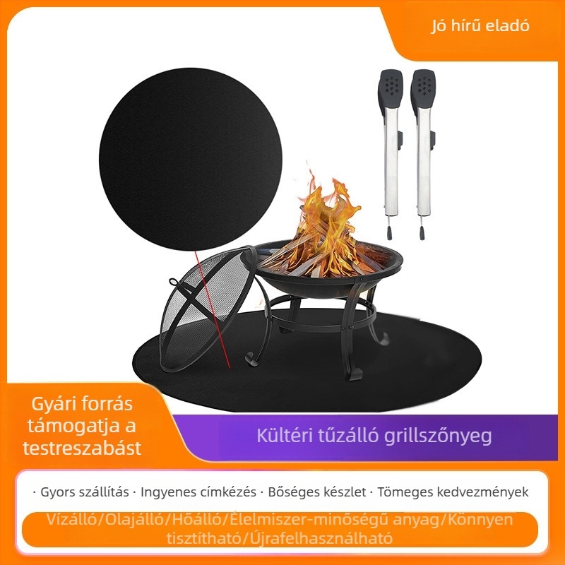 Kerek grillmat kültéri használatra