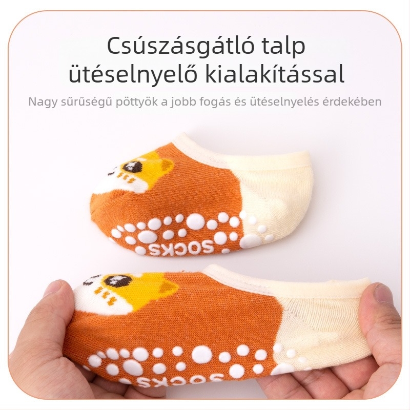 Baba beltéri zokni-botok tavasz–ősz, csúszásmentes, lélegző, puha talppal, csecsemők és kisgyermekek számára