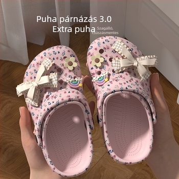 Virágos masnis gyerekklumpa EVA, csúszásmentes, szagtalan, nyárra