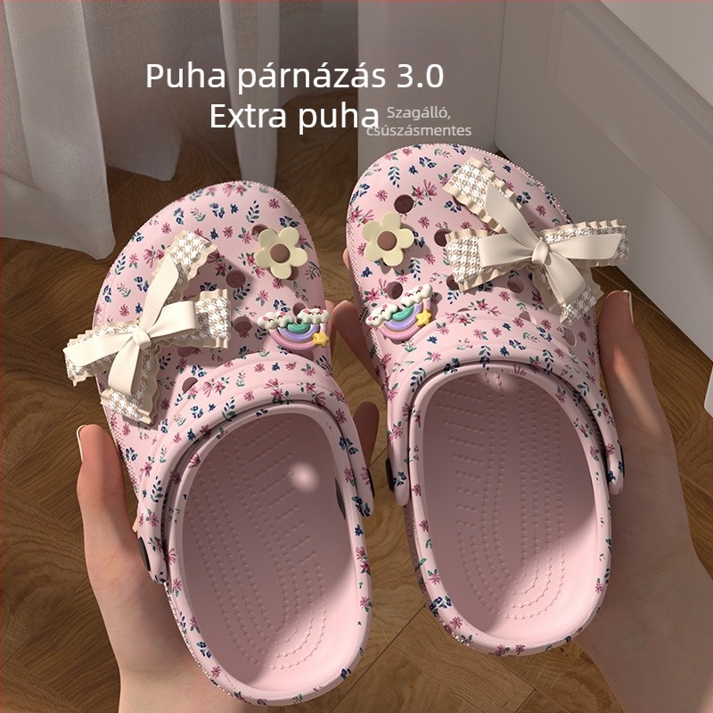 Virágos masnis gyerekklumpa EVA, csúszásmentes, szagtalan, nyárra