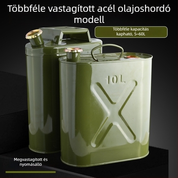 Megvastított vas tüzelőanyag-tartály, benzinkanál 50 L és 30 L, hordozható dízel kanna, vas tartály, autó üzemanyag-tartaléktartály