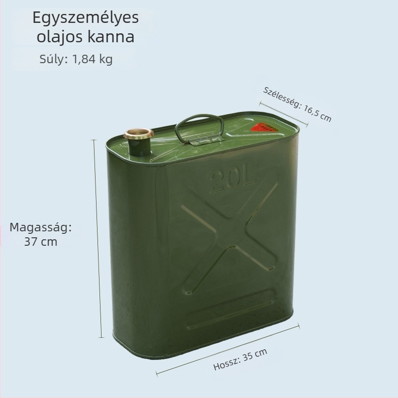 Megvastított vas tüzelőanyag-tartály, benzinkanál 50 L és 30 L, hordozható dízel kanna, vas tartály, autó üzemanyag-tartaléktartály
