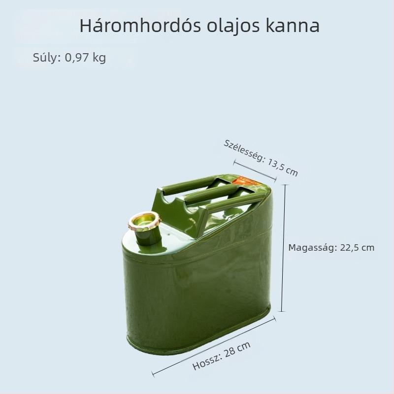 Megvastított vas tüzelőanyag-tartály, benzinkanál 50 L és 30 L, hordozható dízel kanna, vas tartály, autó üzemanyag-tartaléktartály