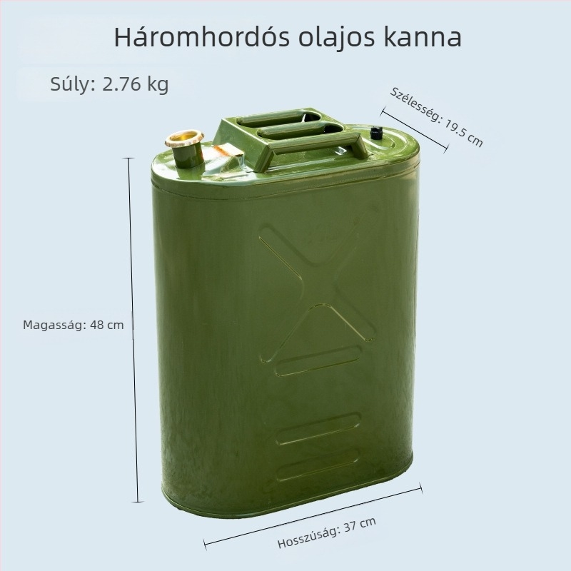 Megvastított vas tüzelőanyag-tartály, benzinkanál 50 L és 30 L, hordozható dízel kanna, vas tartály, autó üzemanyag-tartaléktartály
