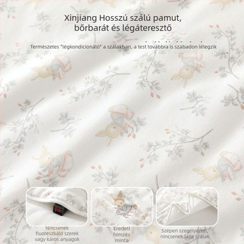 Újszülött ölelőkendő pléd, 120 g, 100% pamut, állatmintás
