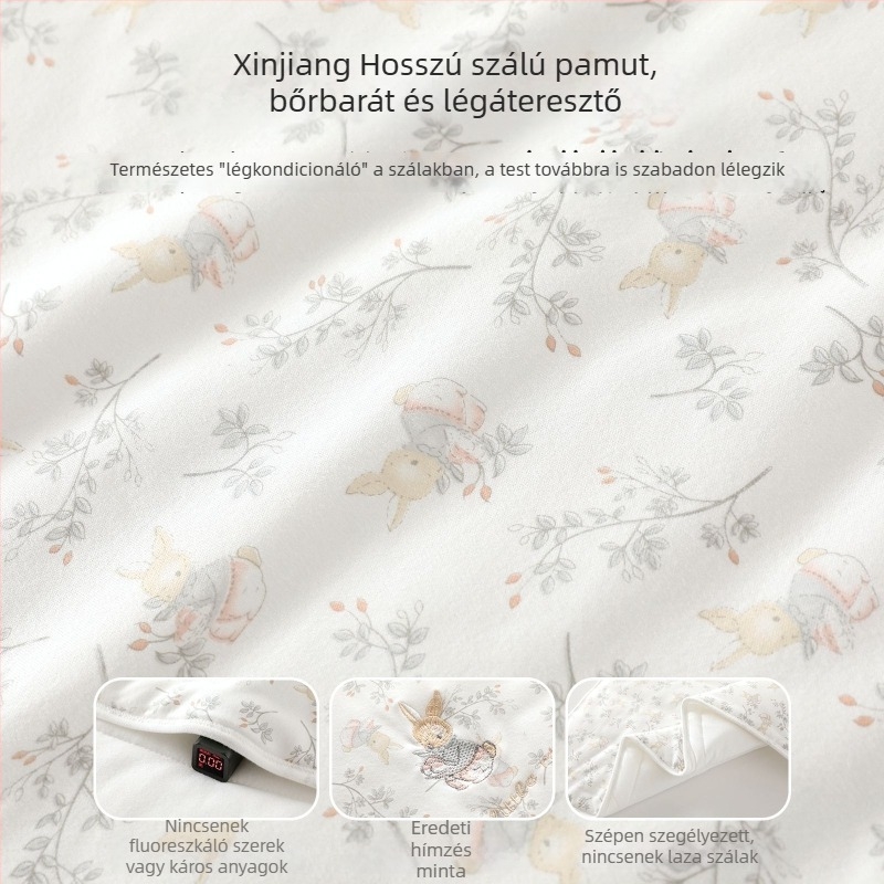 Újszülött ölelőkendő pléd, 120 g, 100% pamut, állatmintás