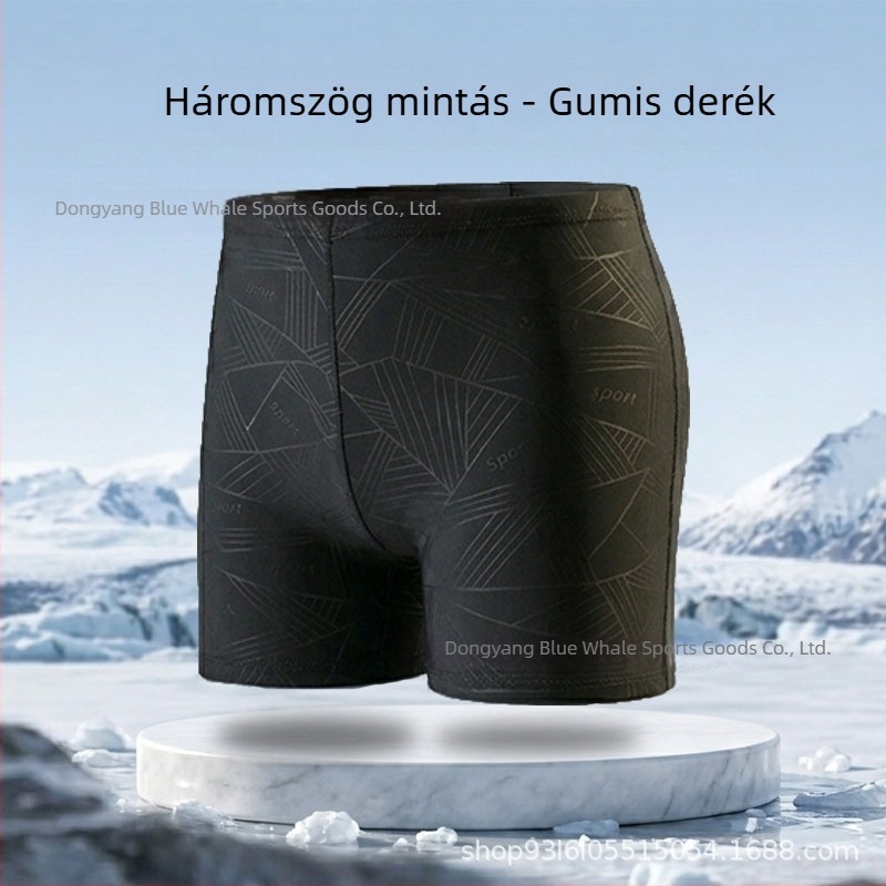 Férfi uszónadrág Sharkskin mintával, laza szabás, gyorsan száradó, fürdőhöz és gyógyfürdőkbe