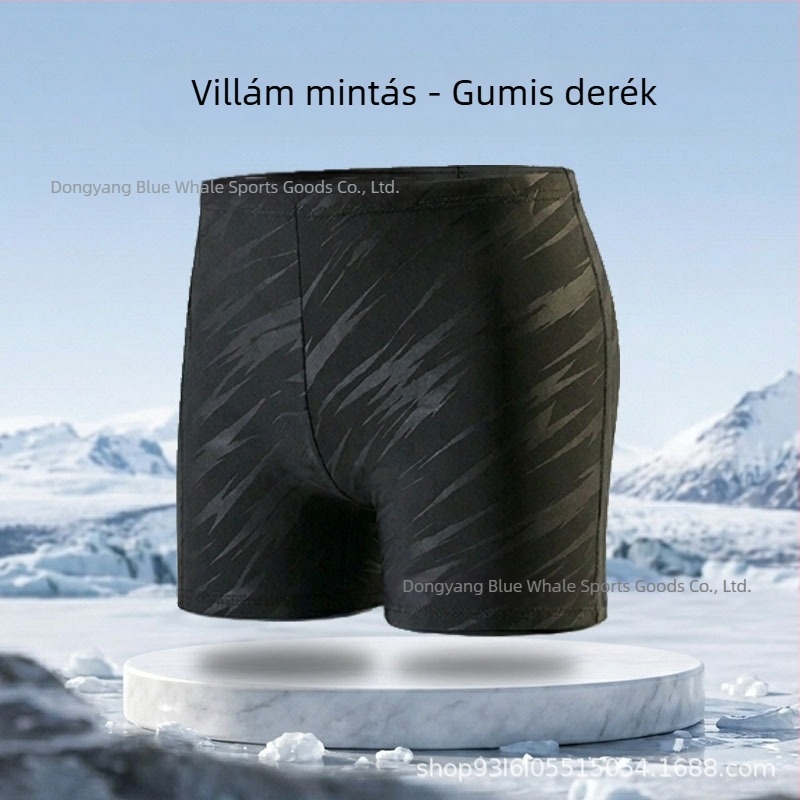 Férfi uszónadrág Sharkskin mintával, laza szabás, gyorsan száradó, fürdőhöz és gyógyfürdőkbe