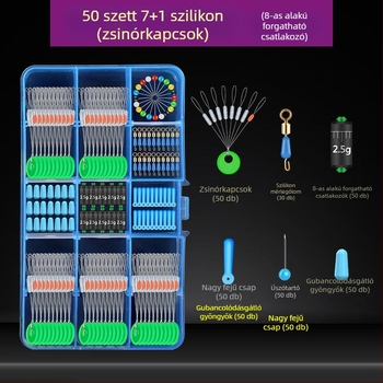 Szilikon Space Bean készlet — teljes készlet graduált ólom súlyokkal, fő zsinór és kis kiegészítők