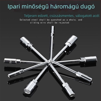 Y alakú háromágú csatlakozókulcs külső hatszög