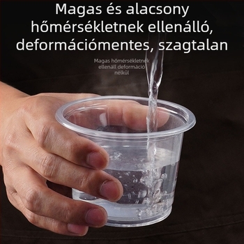 Egyszer használatos leveses pohár ételrendeléshez tetővel, szivárgásmentes, 250 ml/300 ml