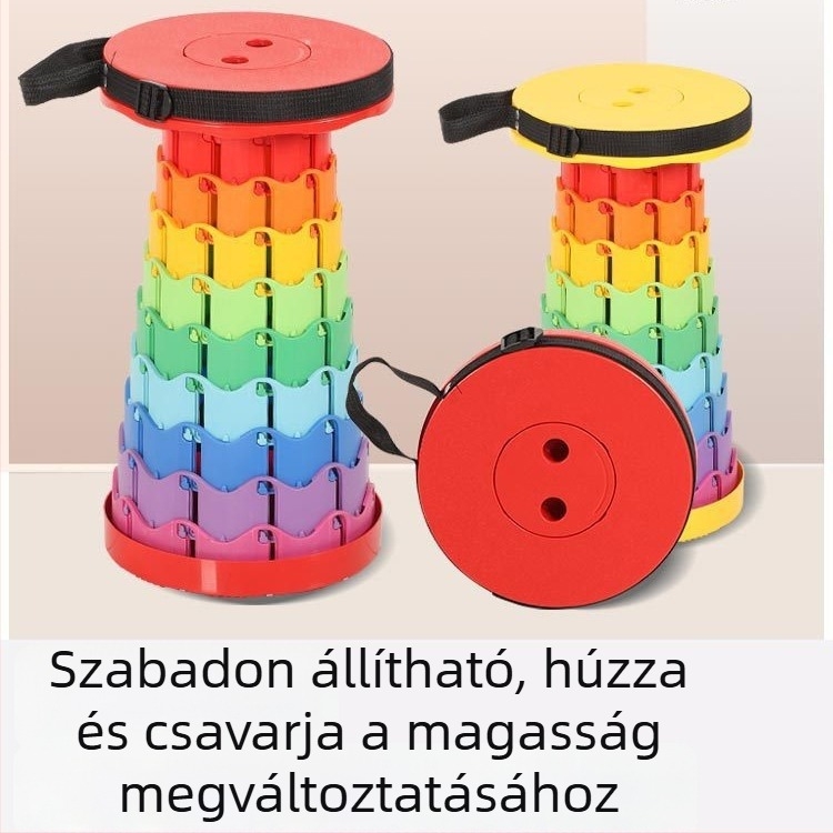 Összecsukható kültéri, hordozható, állítható teleszkópos műanyag szék kempingezéshez