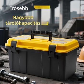 Fumeilai műanyag szerszámkészlet doboz, többfunkciós, két rétegű, nagy kapacitású, hordozható szerszámtároló