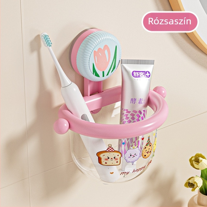 Falra szerelhető konyhai tároló hagyma, gyömbér és fokhagyma számára, szívóval rögzíthető