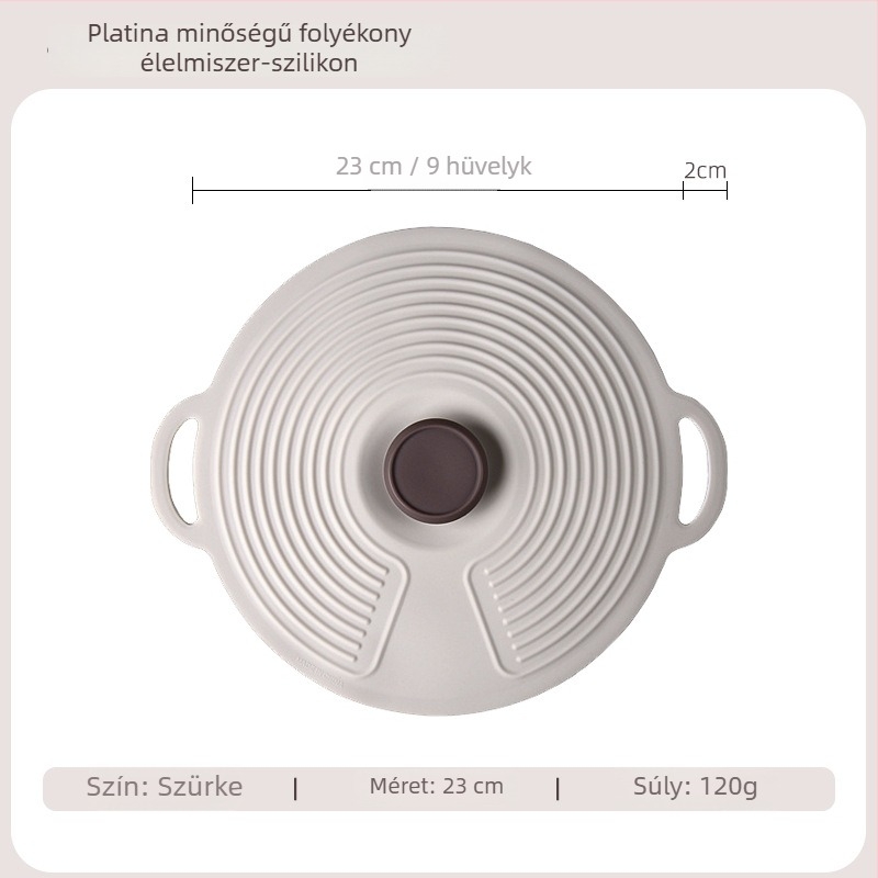 Élelmiszer-minőségű szilikon fedő, univerzális edényekhez, mikróhoz alkalmas, ellenáll a hőnek és hidegnek, frissen tartja az ételeket, porálló tömítőfedél