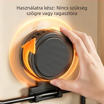 Konyhai falra szerelhető vákuumos tároló hagyma, gyömbér és fokhagyma számára — fűszertartó üvegek és dobozok rendezője