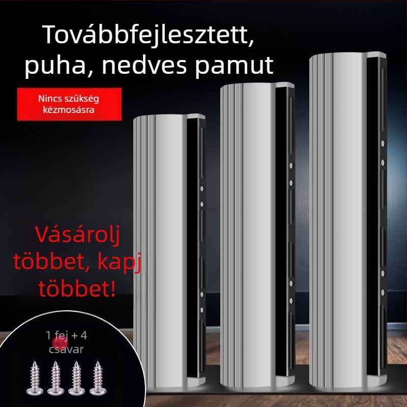 Szivacs felmosó cserélhető fej, vastagabb nedvszívó PVA, 27–38 cm, univerzális görgős felmosó