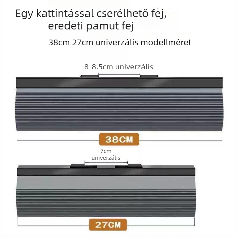 Szivacs felmosó cserélhető fej, vastagabb nedvszívó PVA, 27–38 cm, univerzális görgős felmosó