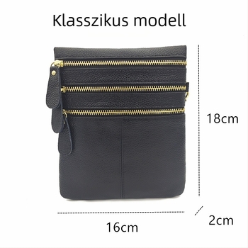Női váll- és crossbody táska valódi bőrből, tárcával és telefontartóval, kreatív mindennapi viselet