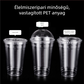 Egyszer használatos teás pohárfedél PET, félköríves fedél 90 mm, sík fedél 95 mm, íves fedél 95 mm, kávéfede, közvetlen ivófedél 98 mm, gömb alakú fedél