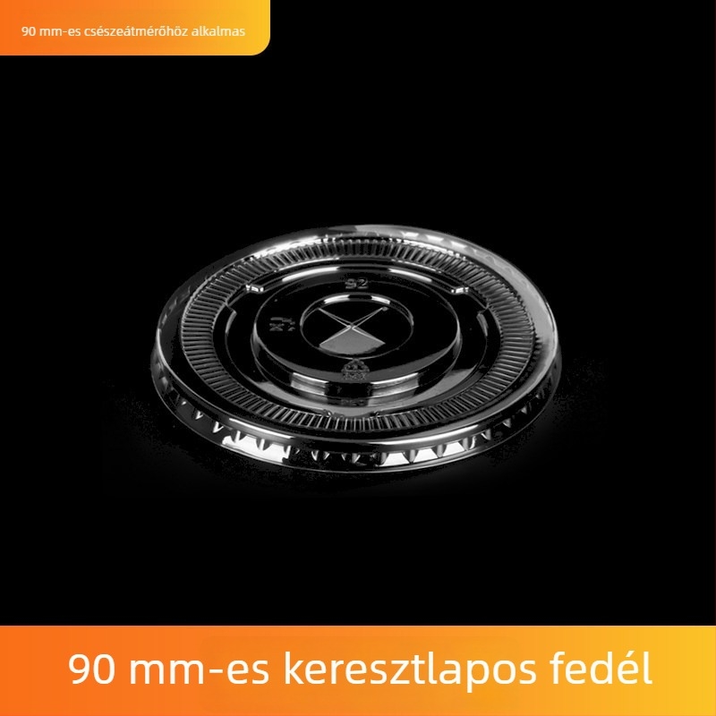 Egyszer használatos teás pohárfedél PET, félköríves fedél 90 mm, sík fedél 95 mm, íves fedél 95 mm, kávéfede, közvetlen ivófedél 98 mm, gömb alakú fedél