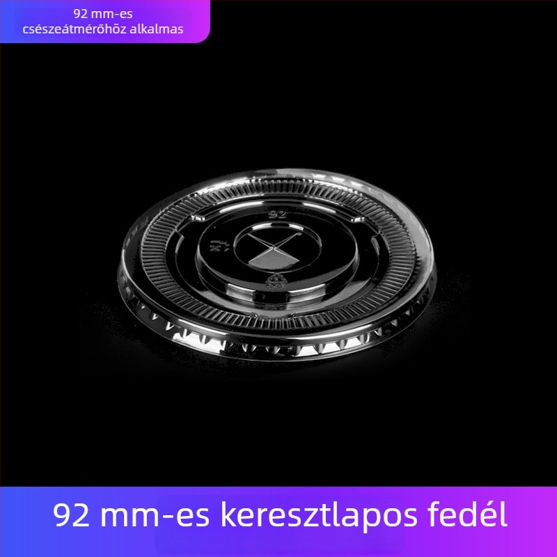 Egyszer használatos teás pohárfedél PET, félköríves fedél 90 mm, sík fedél 95 mm, íves fedél 95 mm, kávéfede, közvetlen ivófedél 98 mm, gömb alakú fedél