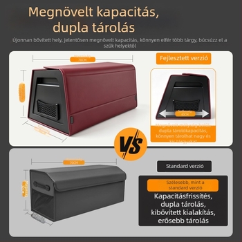 Autóspecifikus csomagtartó tároló doboz mágneses összecsukható kivitelben, ABS-megerősített oldalsó panelek, többfunkciós tároló