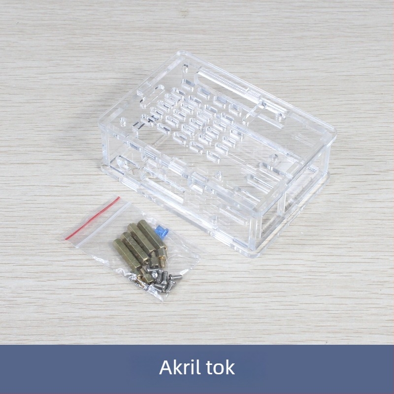 Raspberry Pi 5. generációs akril hűtőház, kompatibilis az Active Cooler radiátorral