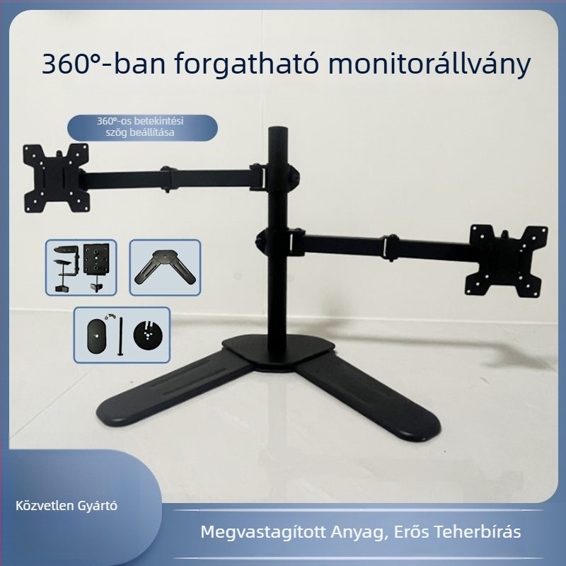 Forgatható monitorállvány mechanikus karral, állítható, vastag stabil alap, nagy teherbírás