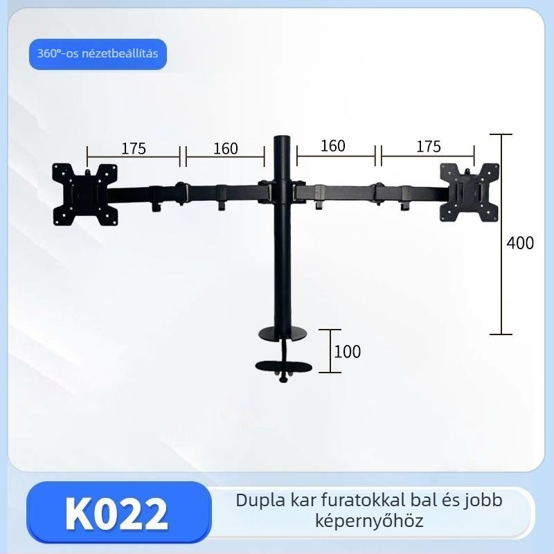 Forgatható monitorállvány mechanikus karral, állítható, vastag stabil alap, nagy teherbírás