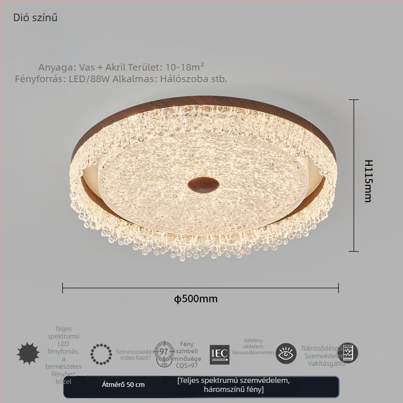 Használt LED mennyezeti lámpa hálószobába, kör alakú, ultra vékony, modern minimalist design, szemvédő fény
