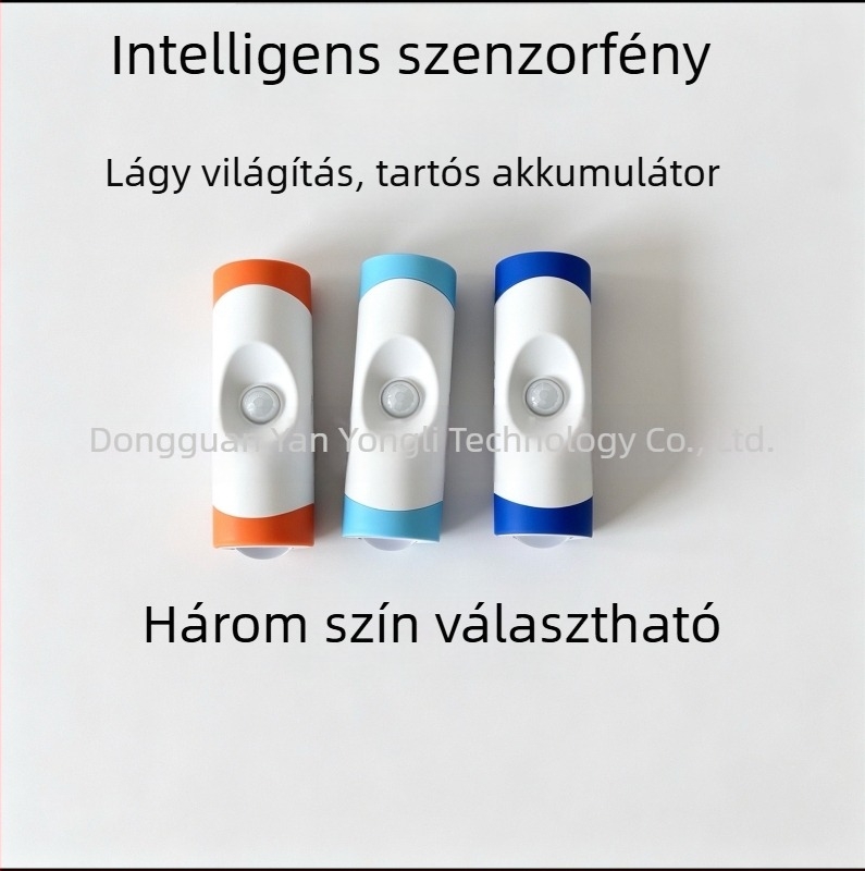 Vezeték nélküli töltés, mágneses rögzítés, mozgásérzékelő, RGB éjjeli fény, hálószobai falra szerelhető lámpa