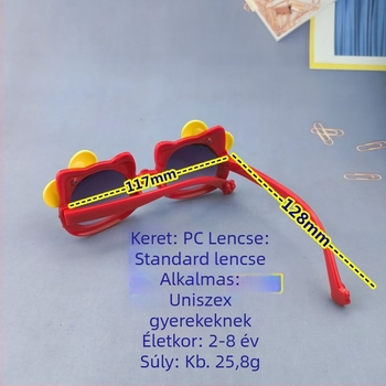 Hello Kitty gyerek napszemüveg — aranyos macska design fiúknak és lányoknak, UV380