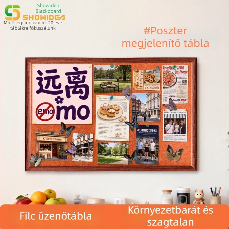 Mágneses, furatok nélküli Velcro falra szerelhető fekete tábla, hűtőmágneses bemutatófelület, otthoni használatra, törölhető